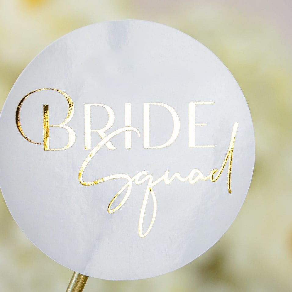 Bride Squad - Sticker (lot de 15) - Stickers étiquettes - 4 cm - Lot de 15 - Luxe Carterie Studio