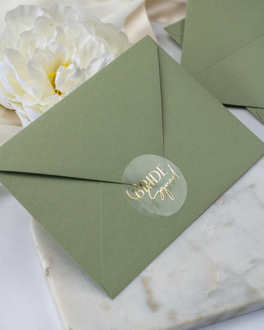 Bride Squad - Sticker (lot de 15) - Stickers étiquettes - 4 cm - Lot de 15 - Luxe Carterie Studio