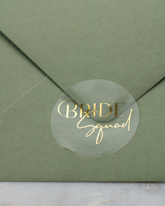 Bride Squad - Sticker (lot de 15) - Stickers étiquettes - 4 cm - Lot de 15 - Luxe Carterie Studio