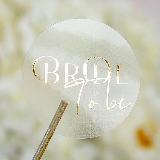 "Bride to be - Sticker" - Sticker EVJF sur mesure – Bride to be - Accessoire chic pour enterrement de vie de jeune fille – Papeterie de mariage moderne – Wedding stationery - Création Luxe Carterie Studio