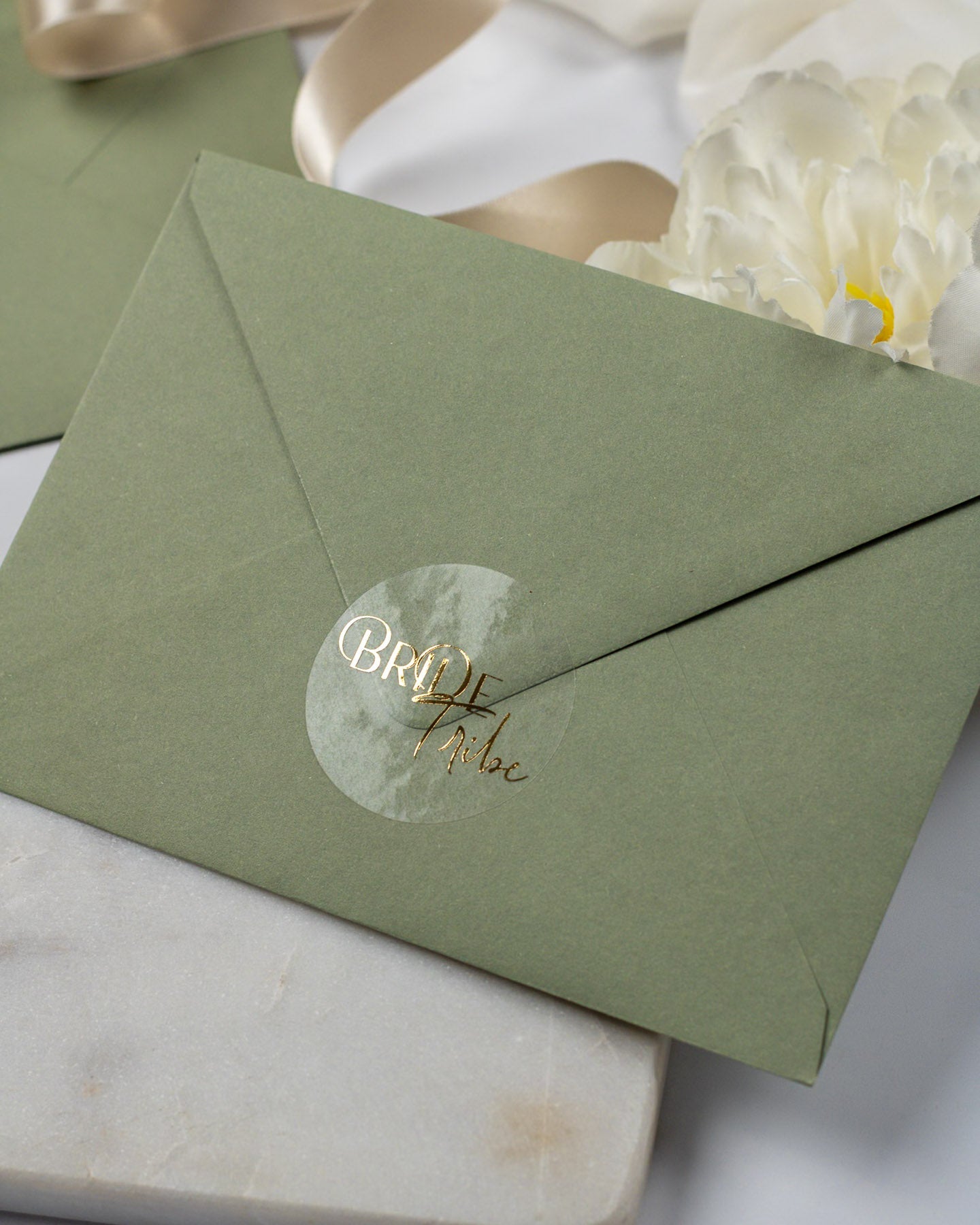 Bride Tribe - Sticker (lot de 15) - Stickers étiquettes - 4 cm - Lot de 15 - Luxe Carterie Studio