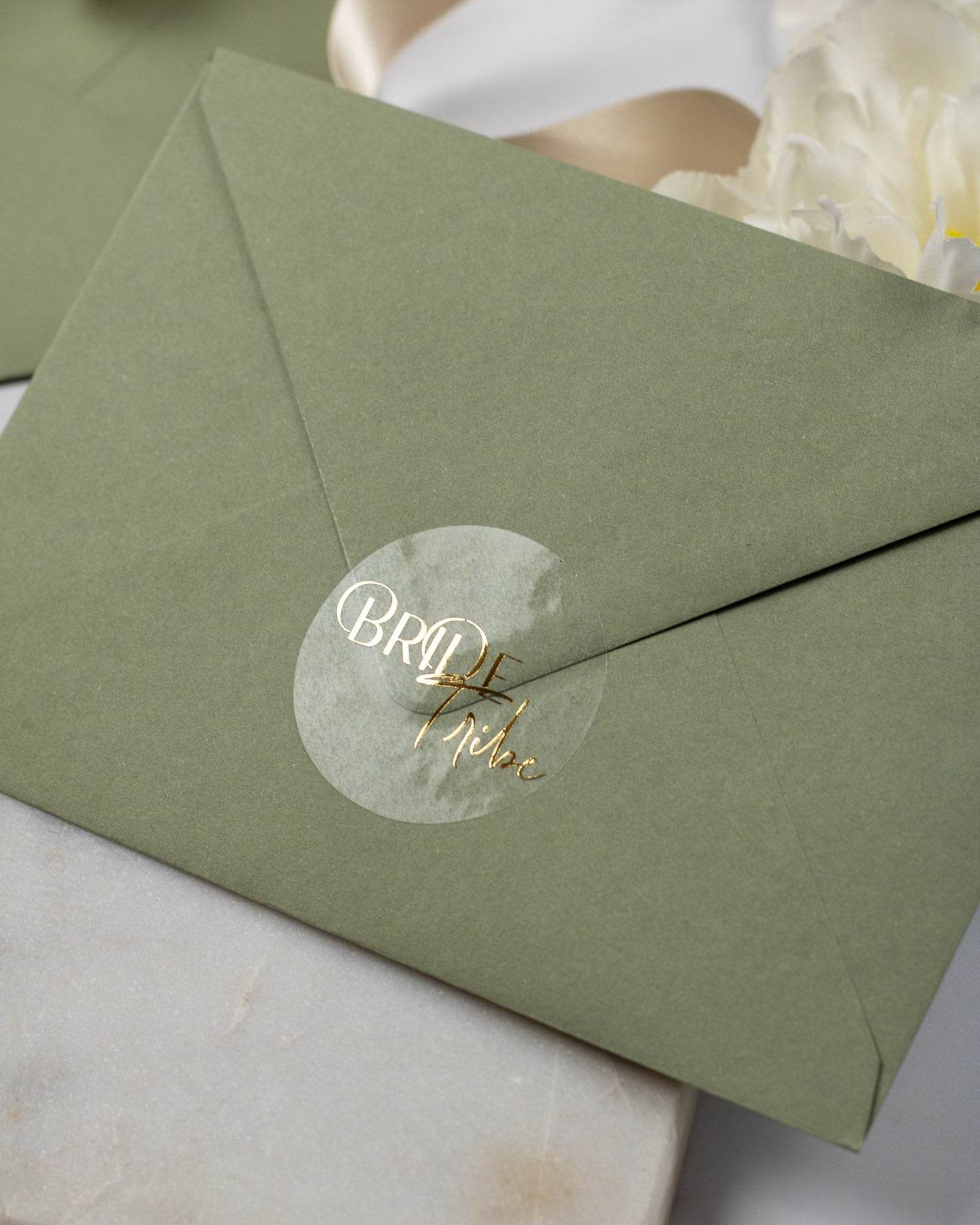 Bride Tribe - Sticker (lot de 15) - Stickers étiquettes - 4 cm - Lot de 15 - Luxe Carterie Studio