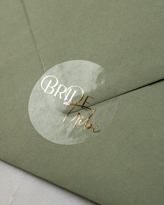 Bride Tribe - Sticker (lot de 15) - Stickers étiquettes - 4 cm - Lot de 15 - Luxe Carterie Studio