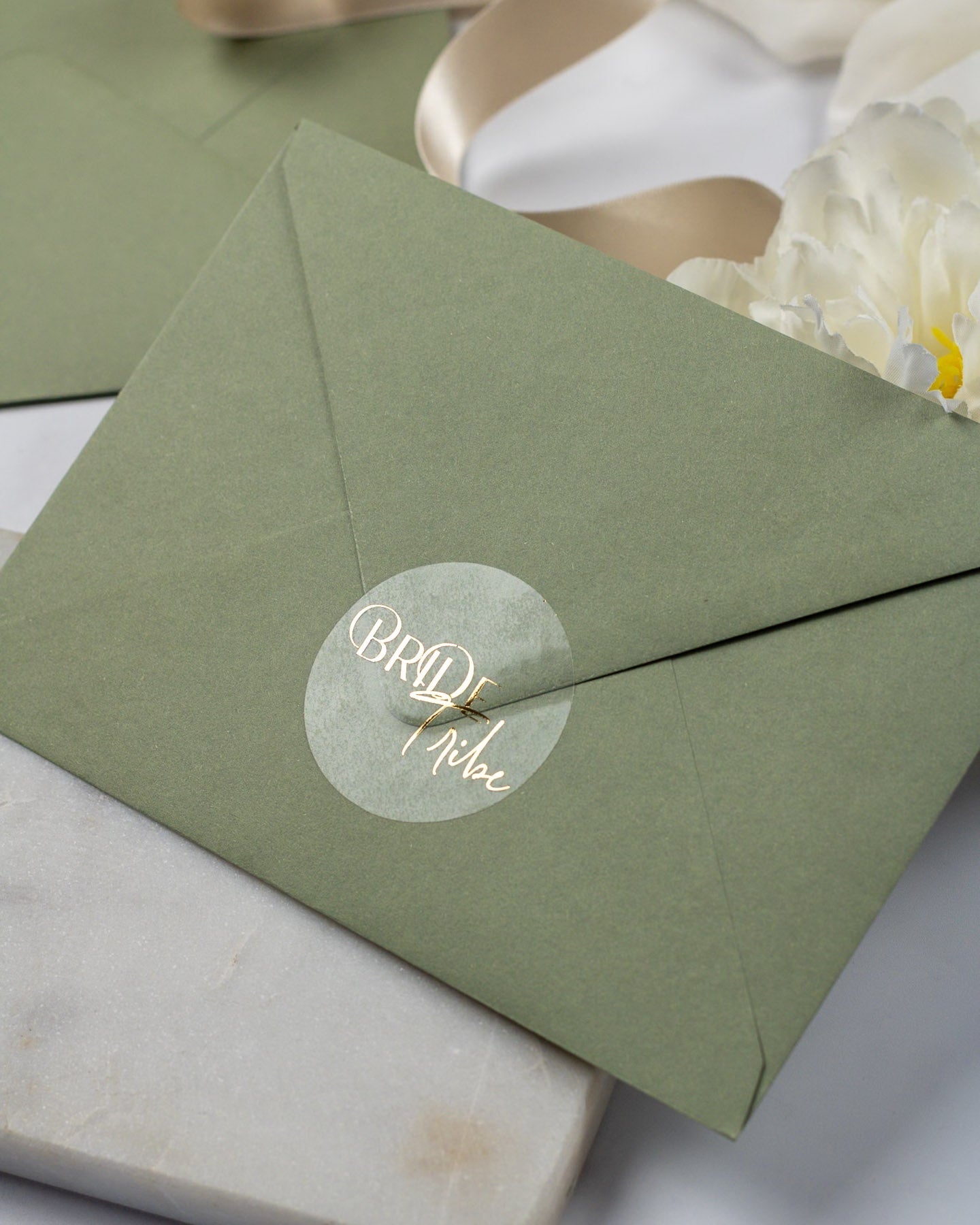 Bride Tribe - Sticker (lot de 15) - Stickers étiquettes - 4 cm - Lot de 15 - Luxe Carterie Studio