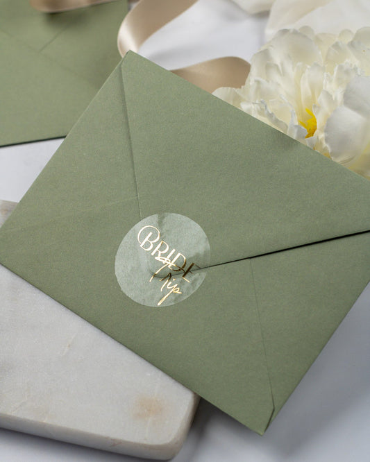 Bride Trip - Sticker (lot de 15) - Stickers étiquettes - 4 cm - Lot de 15 - Luxe Carterie Studio