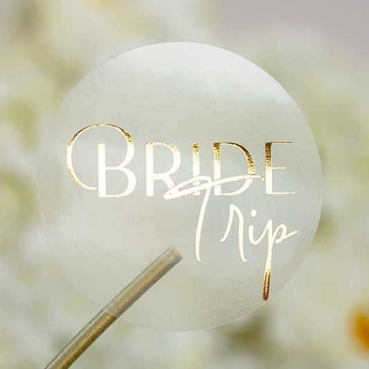"Bride Tripe - Sticker" - Sticker EVJF sur mesure – Bride Trip - Accessoire chic pour enterrement de vie de jeune fille – Papeterie de mariage moderne – Wedding stationery - Création Luxe Carterie Studio
