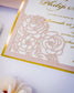 "Camélia" - Faire-part de mariage laser cut élégant et romantique avec dorure or - Wedding stationery - Création Luxe Carterie Studio