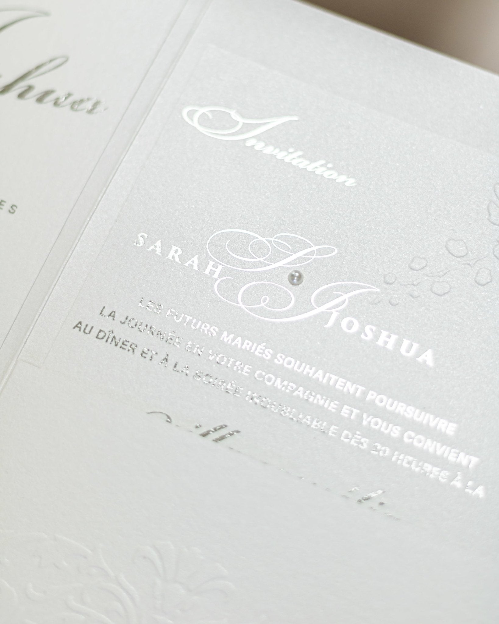 "Camila" - Faire-part de mariage chic, élégant et romantique avec dorure or - Wedding stationery - Création Luxe Carterie Studio
