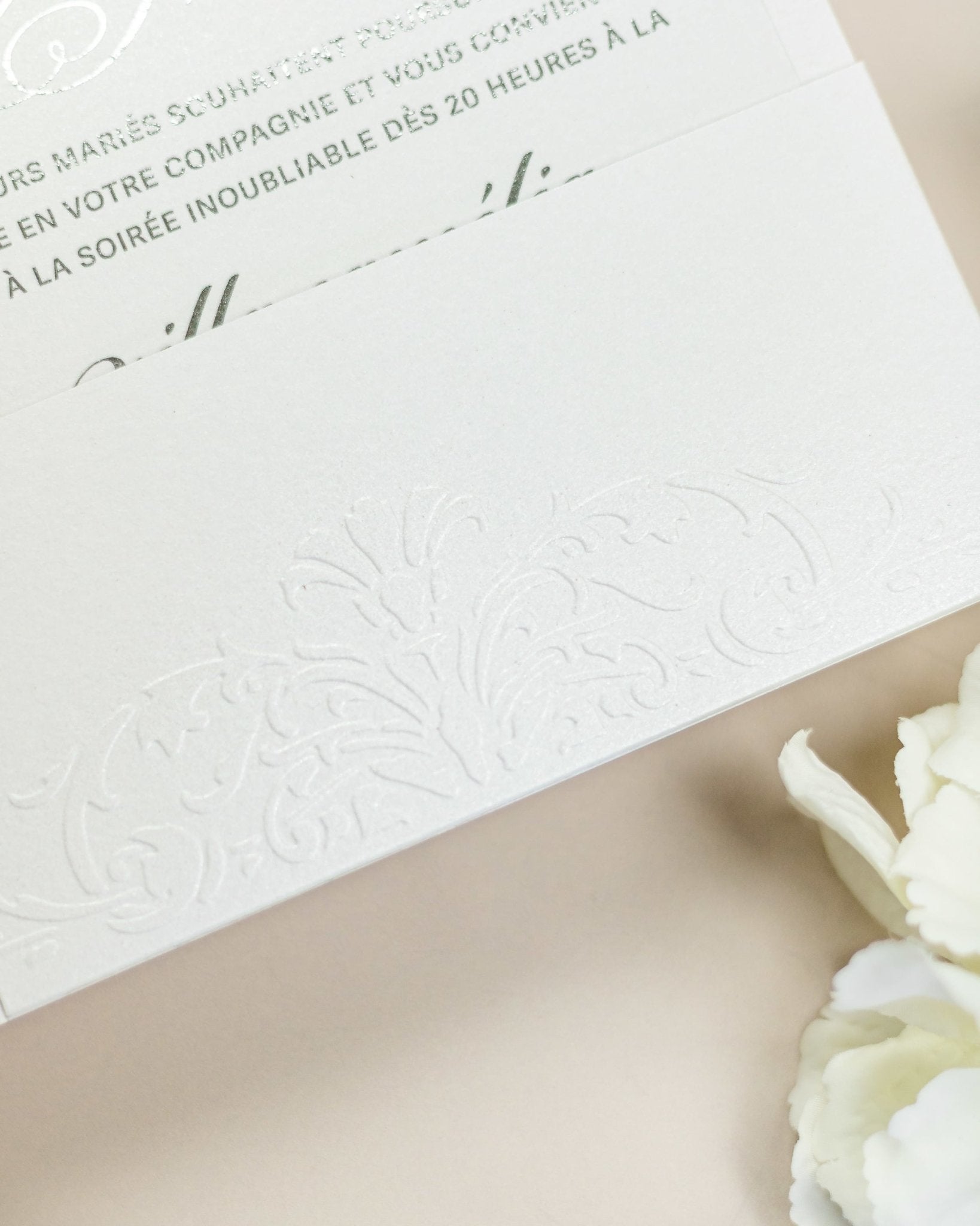 "Camila" - Faire-part de mariage chic, élégant et romantique avec dorure or - Wedding stationery - Création Luxe Carterie Studio