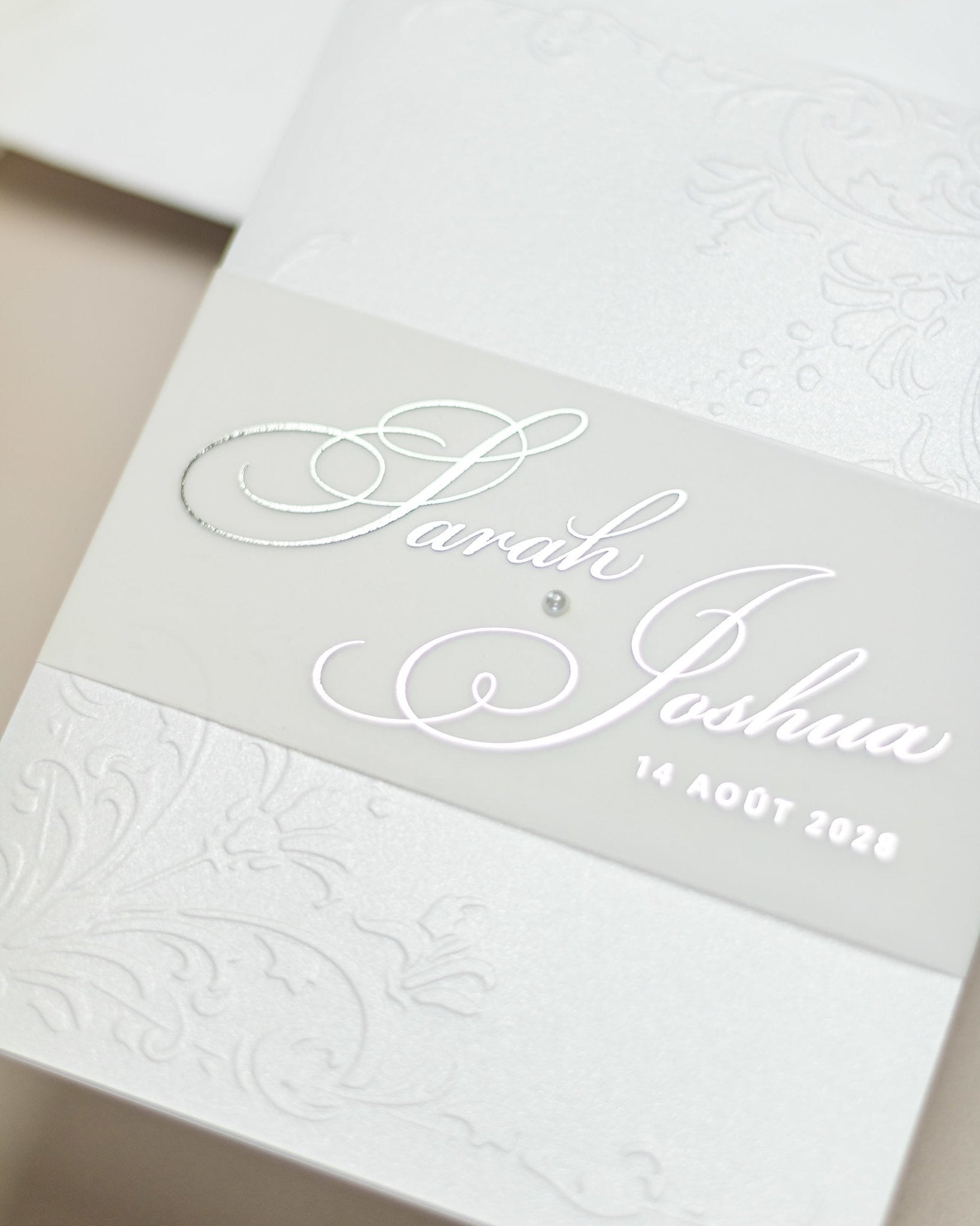 "Camila" - Faire-part de mariage chic, élégant et romantique avec dorure or - Wedding stationery - Création Luxe Carterie Studio