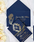 "Carla" - Faire-part de mariage chic, élégant et romantique avec dorure or - Wedding stationery - Création Luxe Carterie Studio