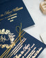 "Carla" - Faire-part de mariage chic, élégant et romantique avec dorure or - Wedding stationery - Création Luxe Carterie Studio