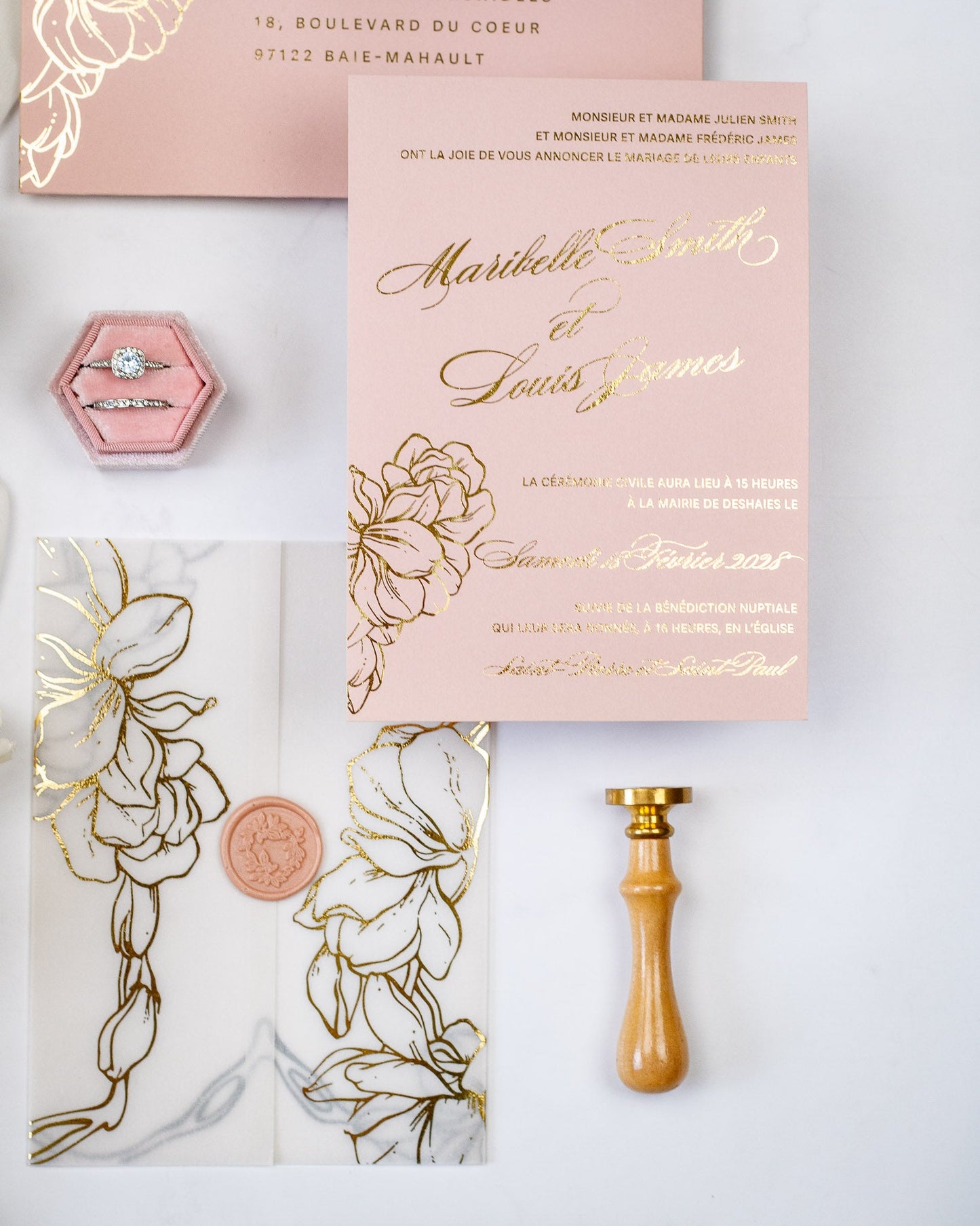 Carline - Échantillon - Faire - part - Luxe Carterie Studio