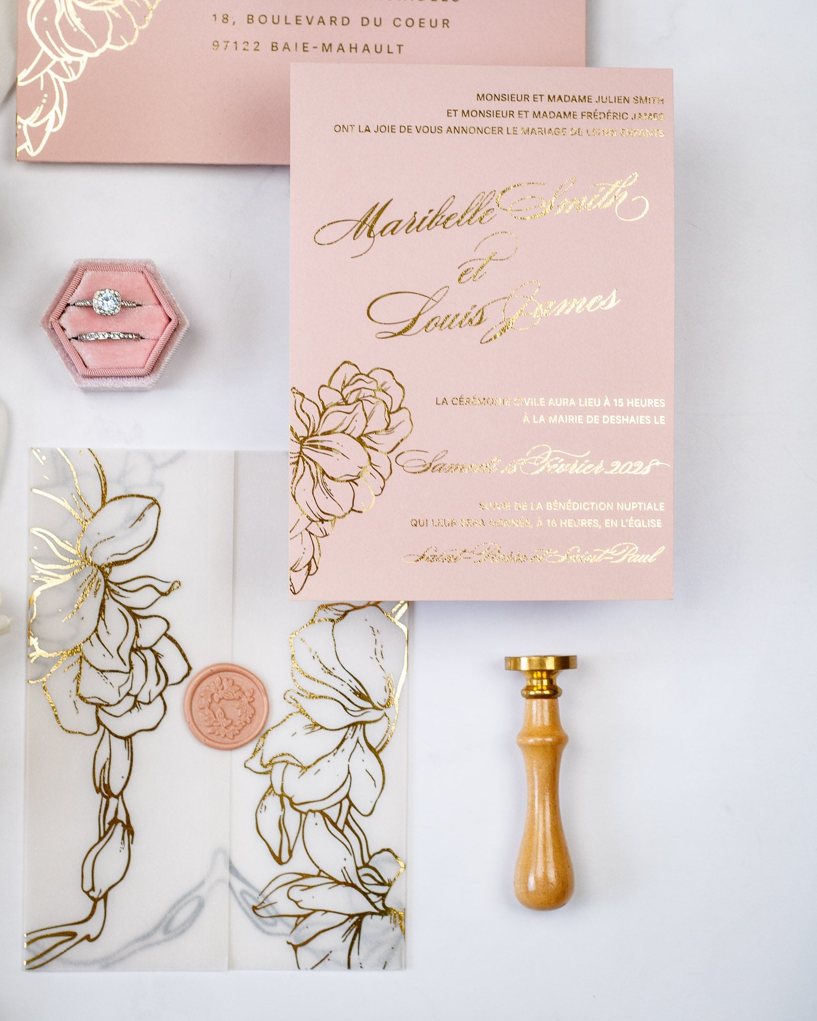 Carline - Échantillon - Faire - part - Luxe Carterie Studio
