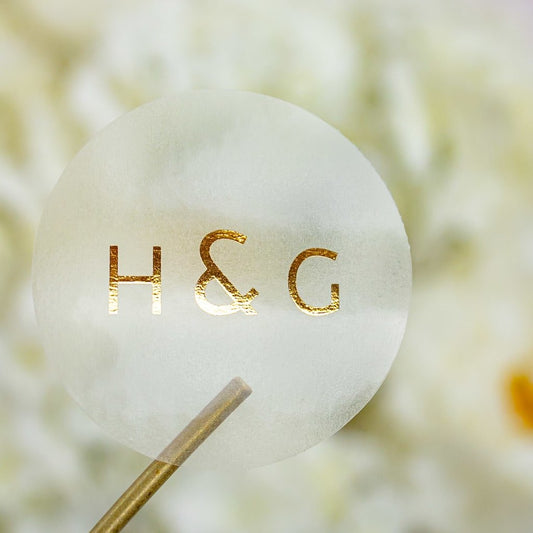 "Carméla - Sticker" - Faire-part de mariage chic, élégant et romantique avec dorure or - Wedding stationery - Création Luxe Carterie Studio