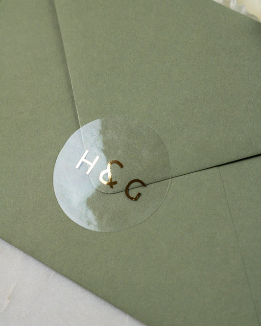 Carméla - Sticker (lot de 15) - Stickers étiquettes - 4 cm - Lot de 15 - Luxe Carterie Studio