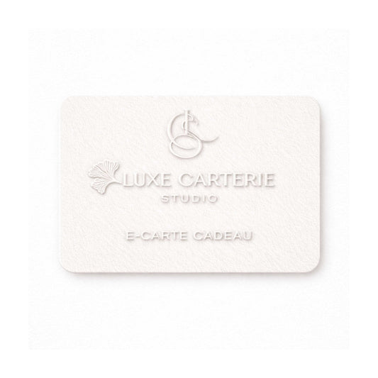 Carte - cadeau - 50 € - Luxe Carterie Studio