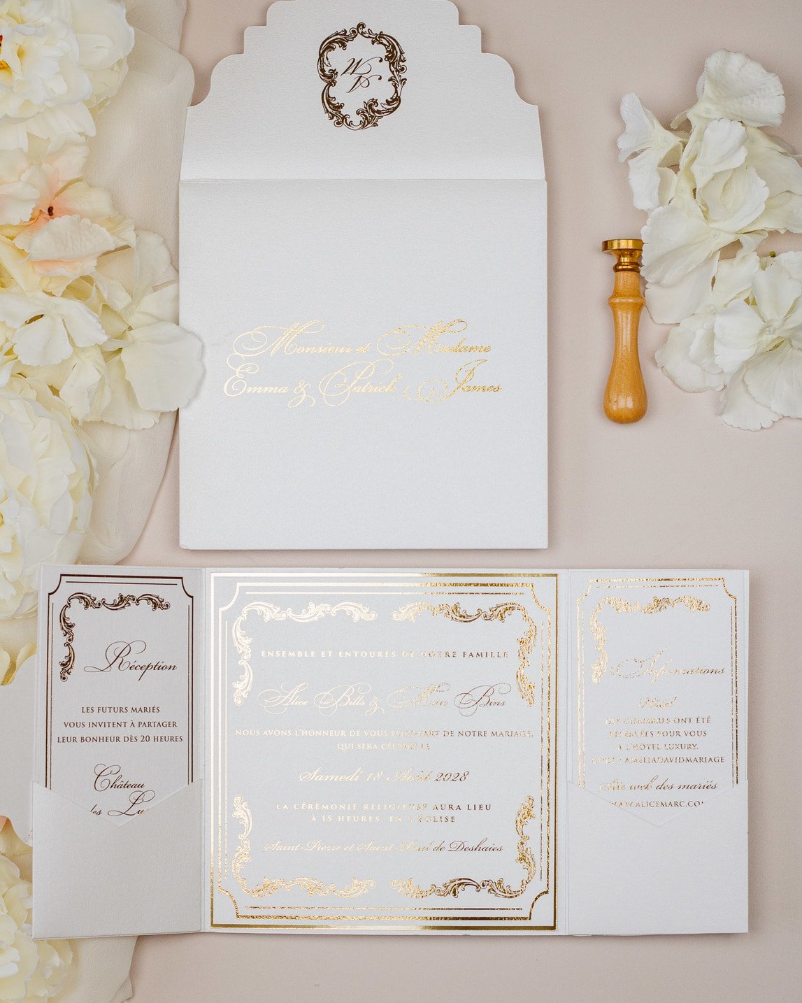 Chantelle - Échantillon - Faire - part - Luxe Carterie Studio