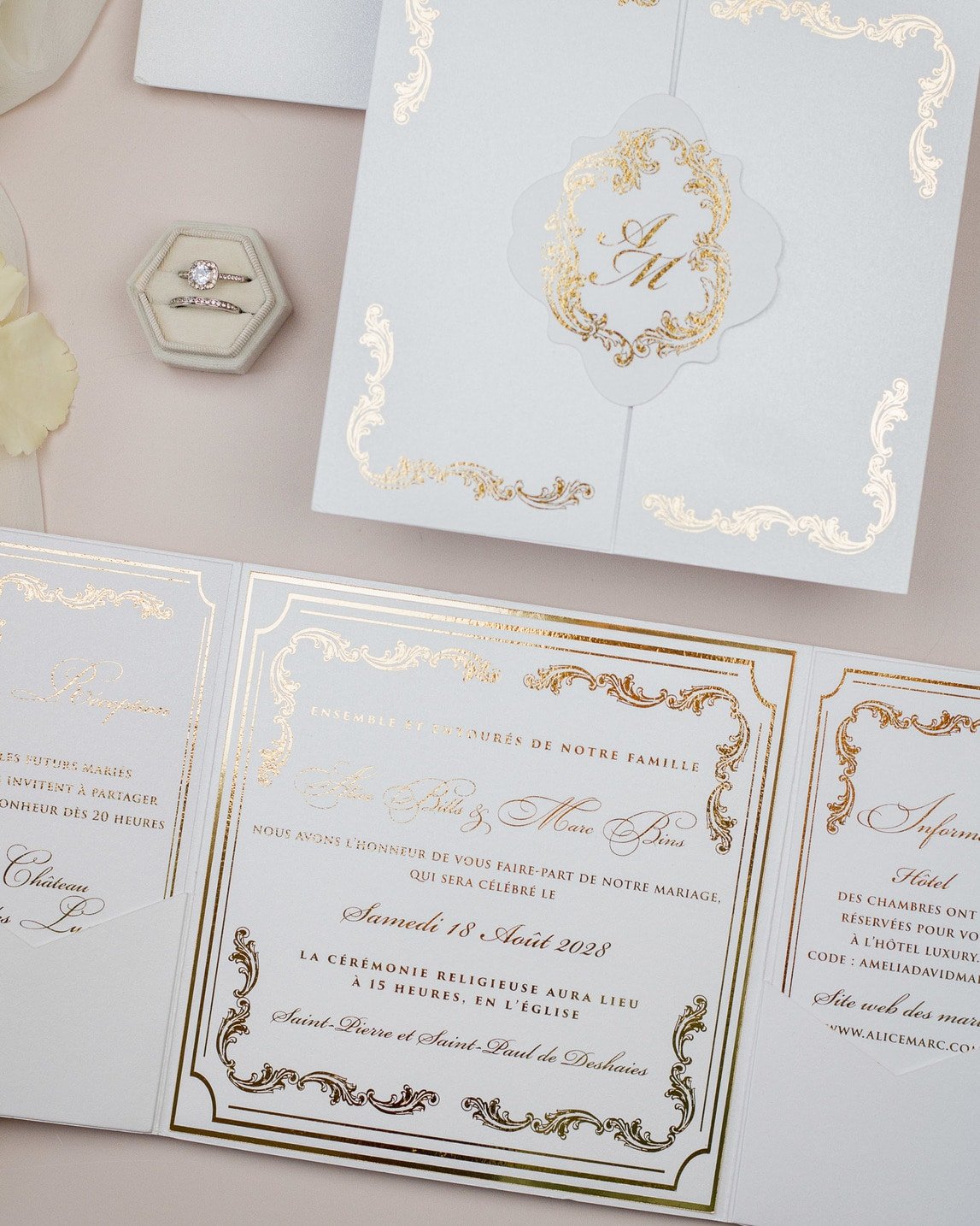 Chantelle - Échantillon - Faire - part - Luxe Carterie Studio