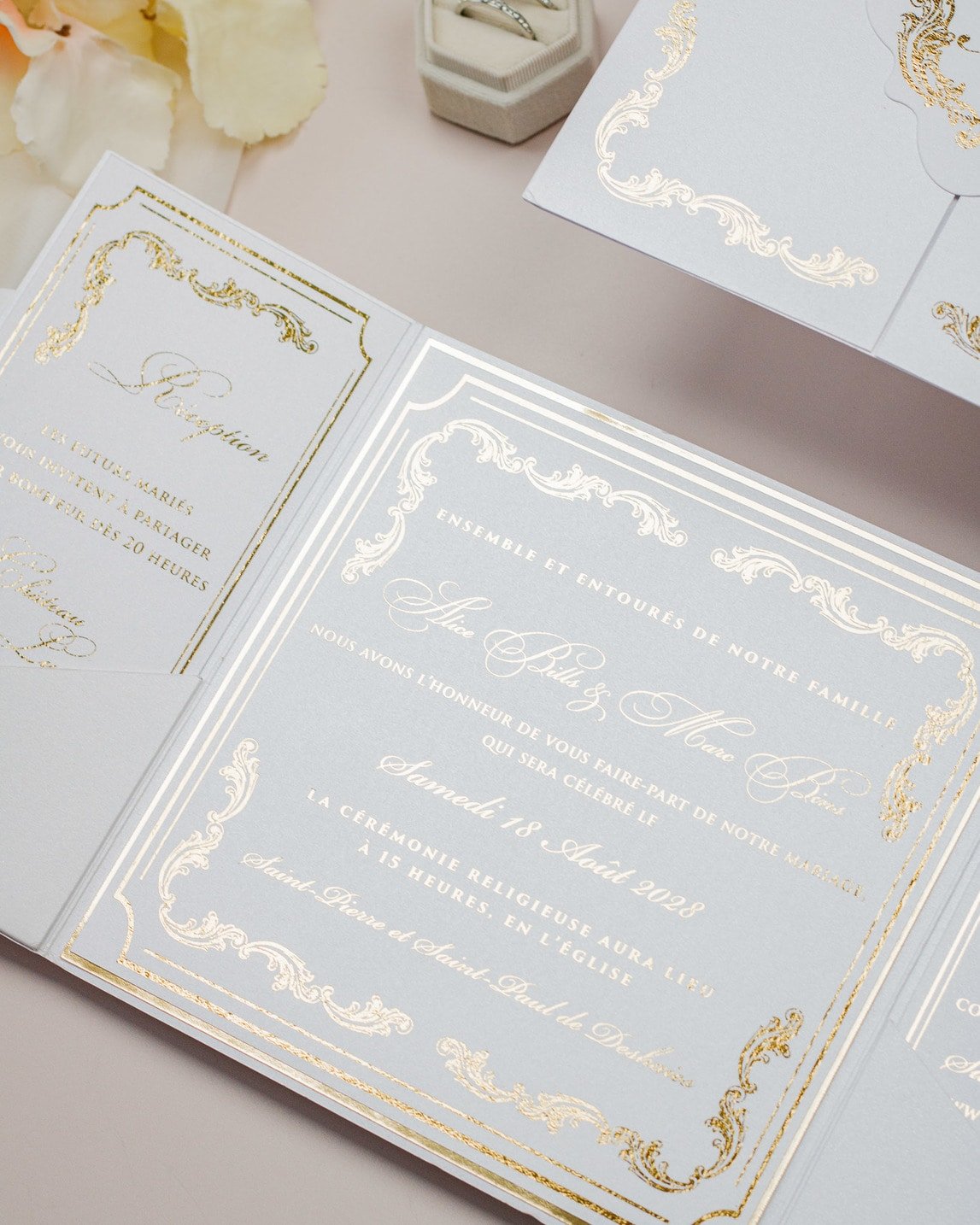Chantelle - Échantillon - Faire - part - Luxe Carterie Studio