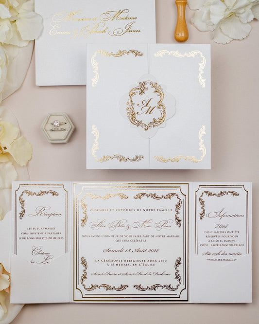 Chantelle - Échantillon - Faire - part - Luxe Carterie Studio
