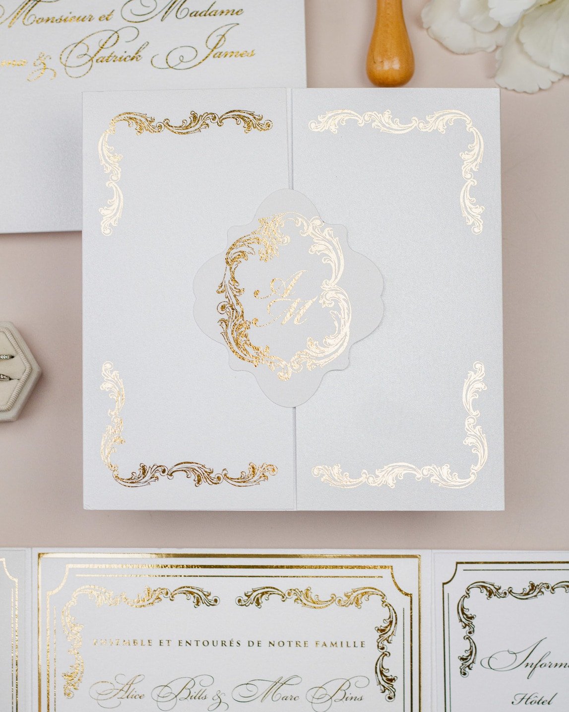 Chantelle - Échantillon - Faire - part - Luxe Carterie Studio