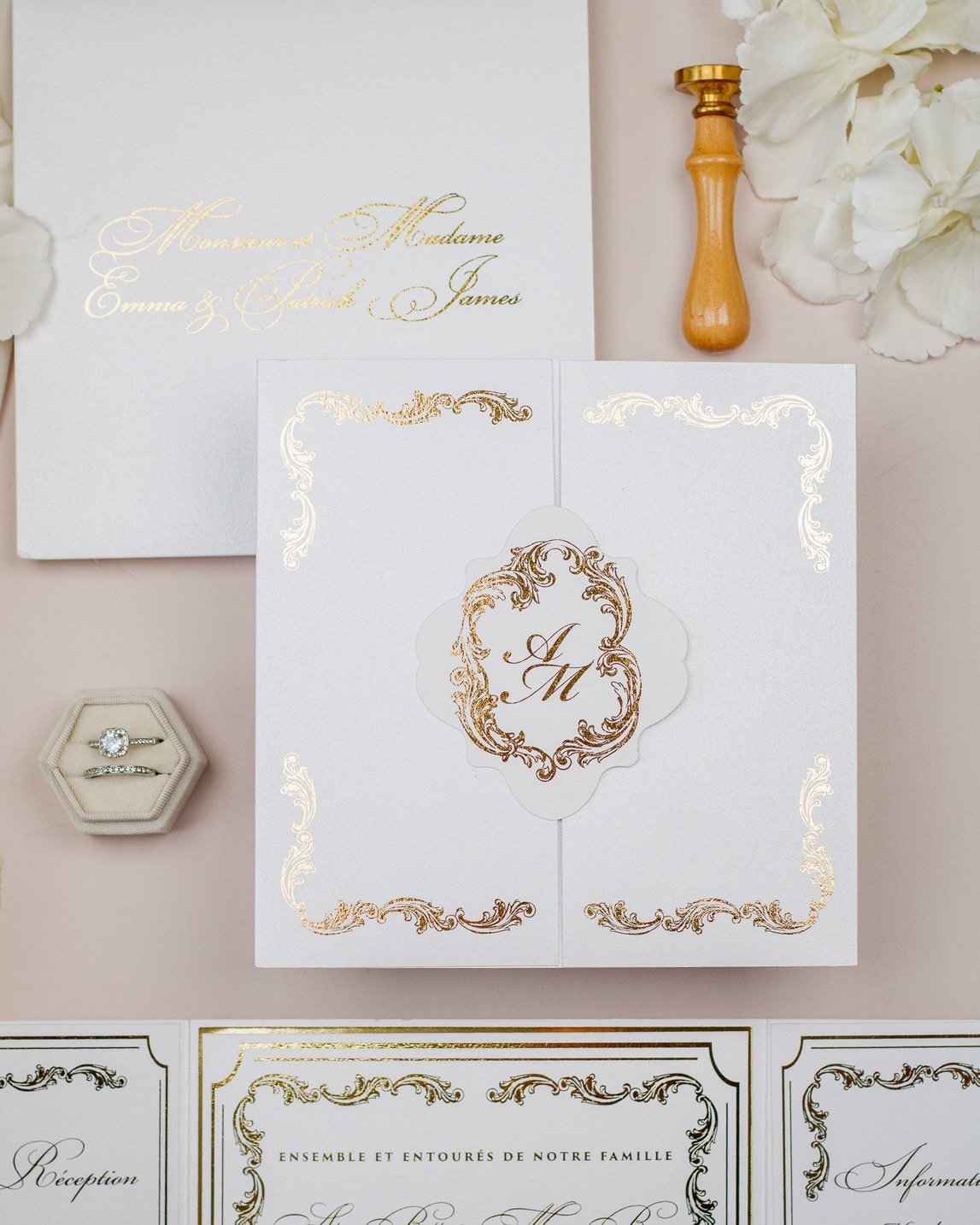 Chantelle - Échantillon - Faire - part - Luxe Carterie Studio