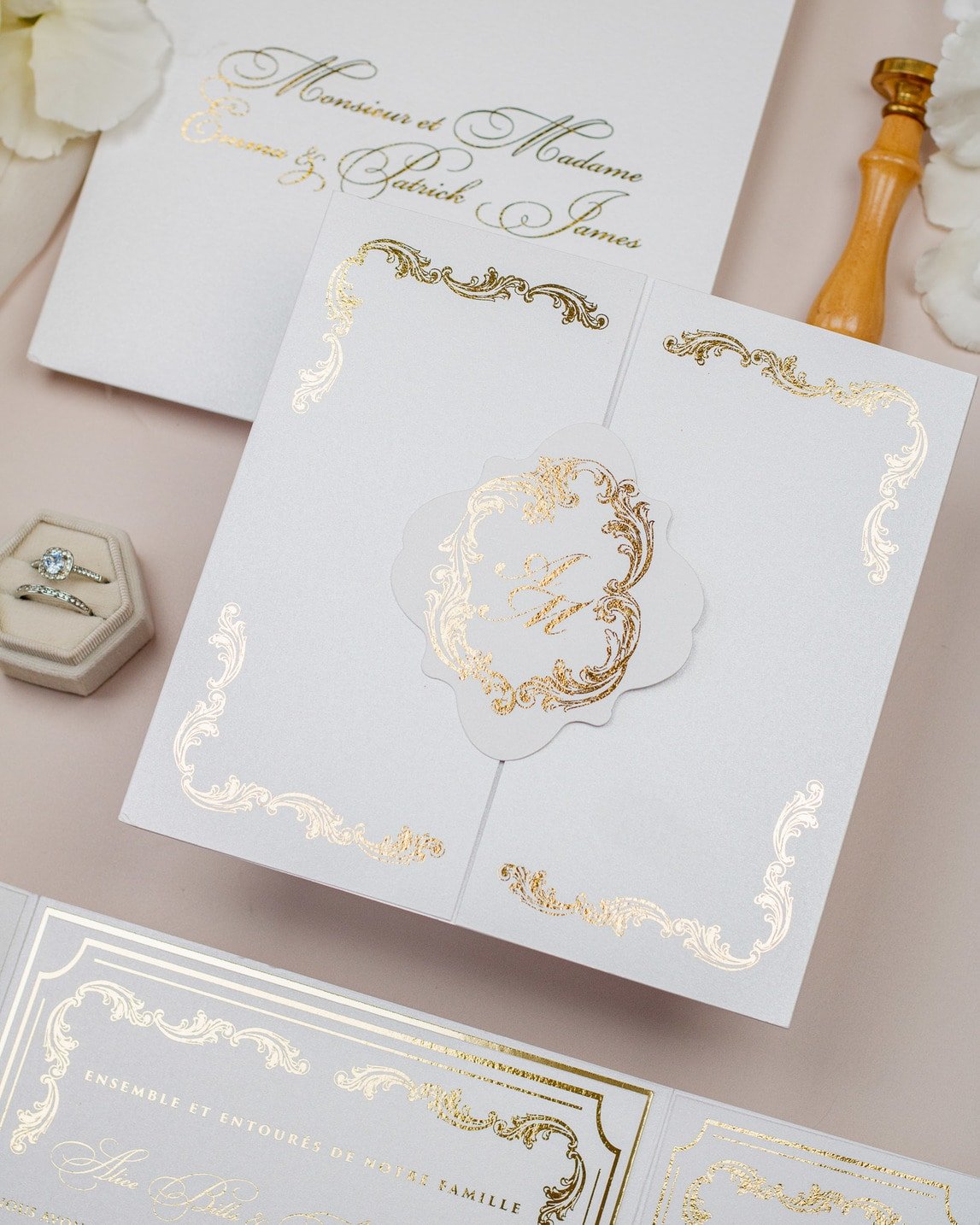 Chantelle - Échantillon - Faire - part - Luxe Carterie Studio