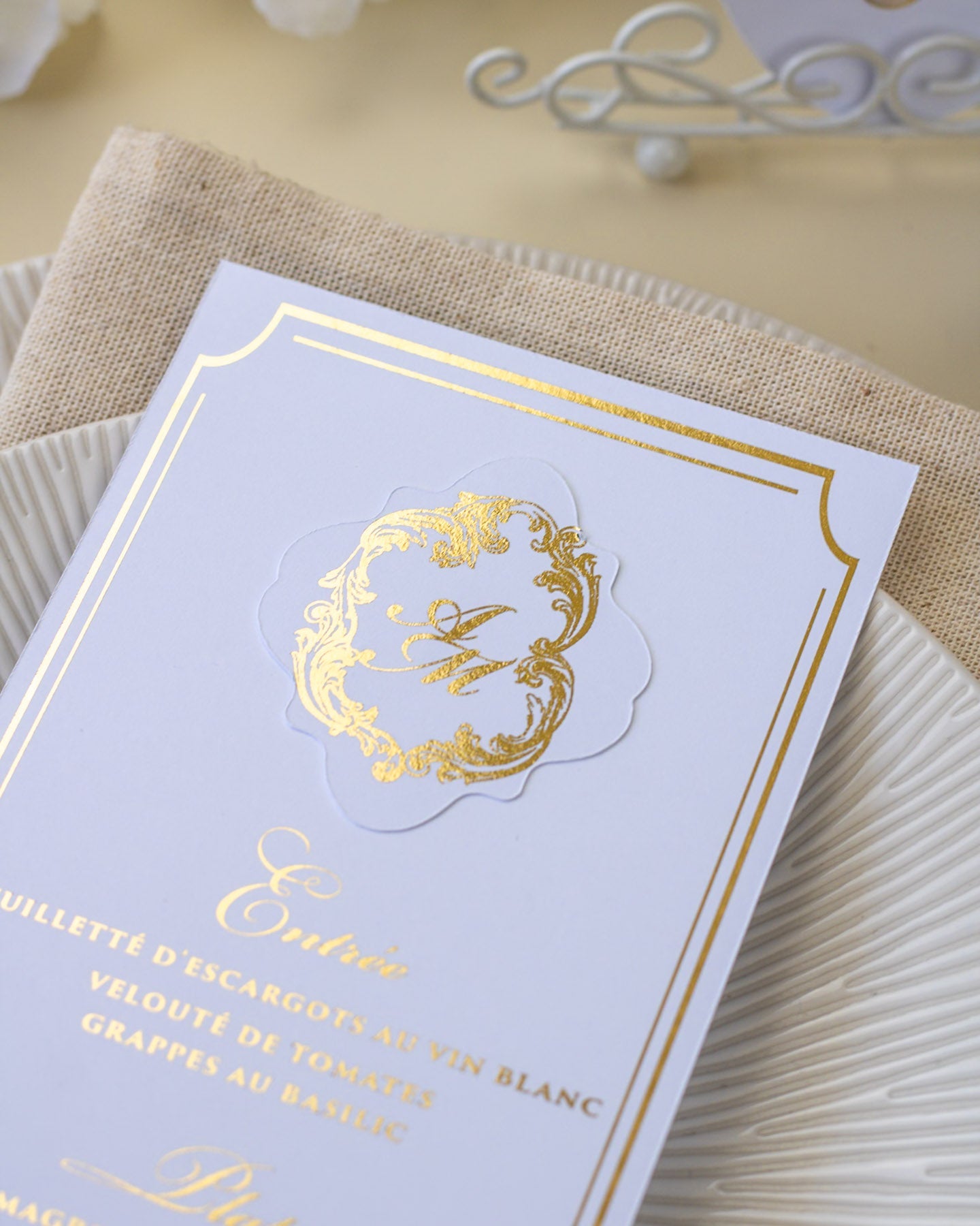 Chantelle - Menu - Menu - Luxe Carterie Studio