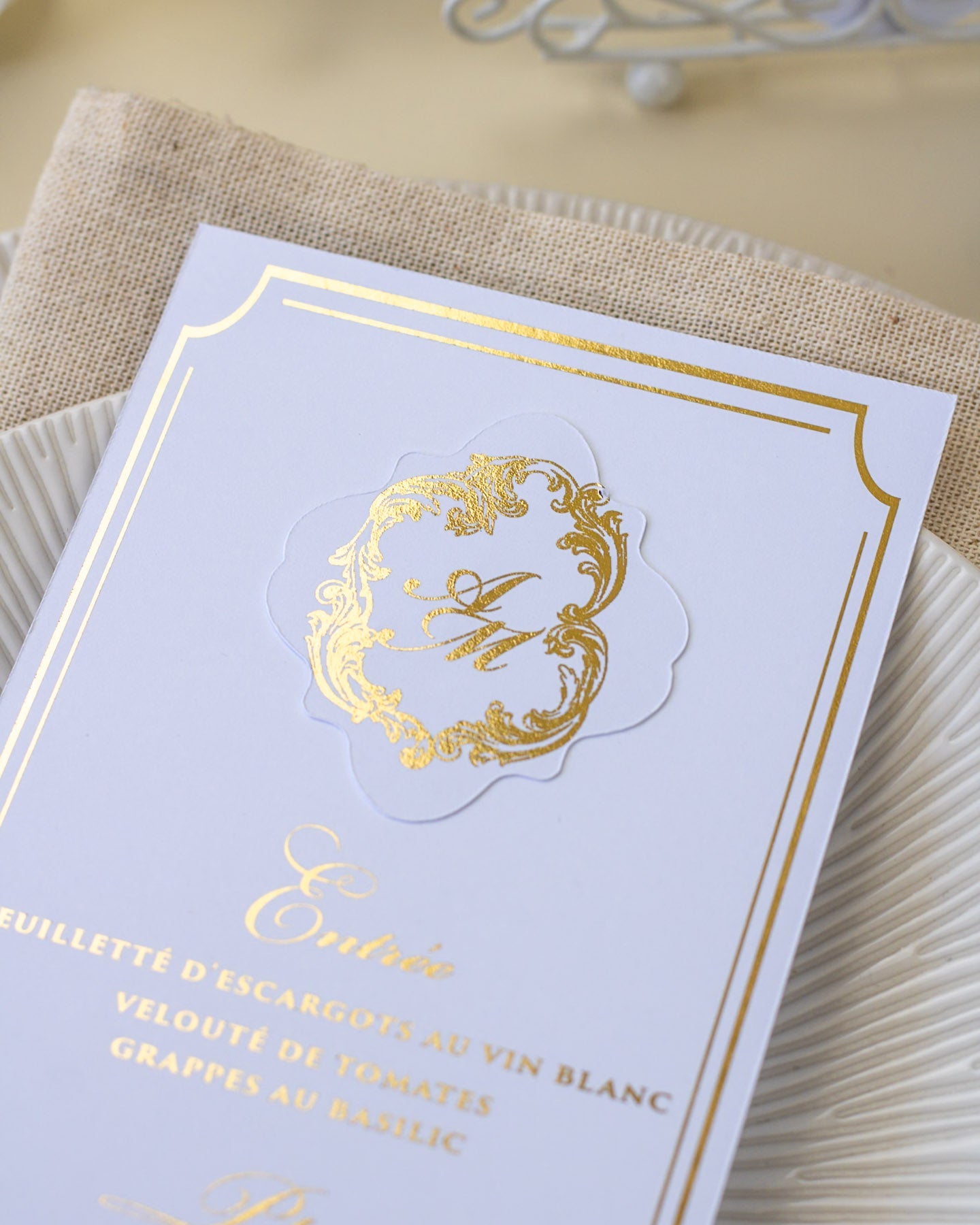 Chantelle - Menu - Menu - Luxe Carterie Studio