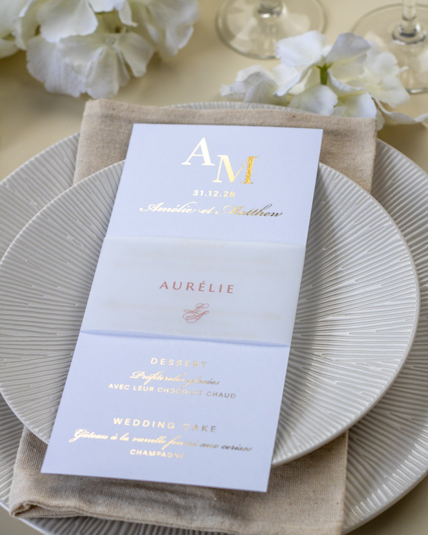 Cloé - menu & marque - place - Menu - Luxe Carterie Studio