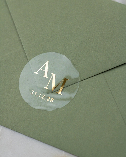 Cloé - Sticker (lot de 15) - Stickers étiquettes - 4 cm - Lot de 15 - Luxe Carterie Studio