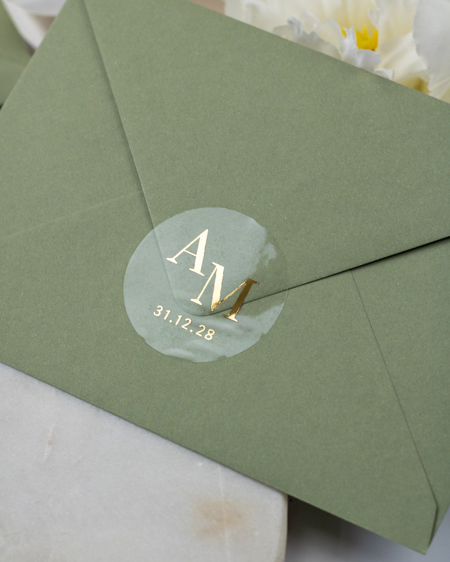 Cloé - Sticker (lot de 15) - Stickers étiquettes - 4 cm - Lot de 15 - Luxe Carterie Studio