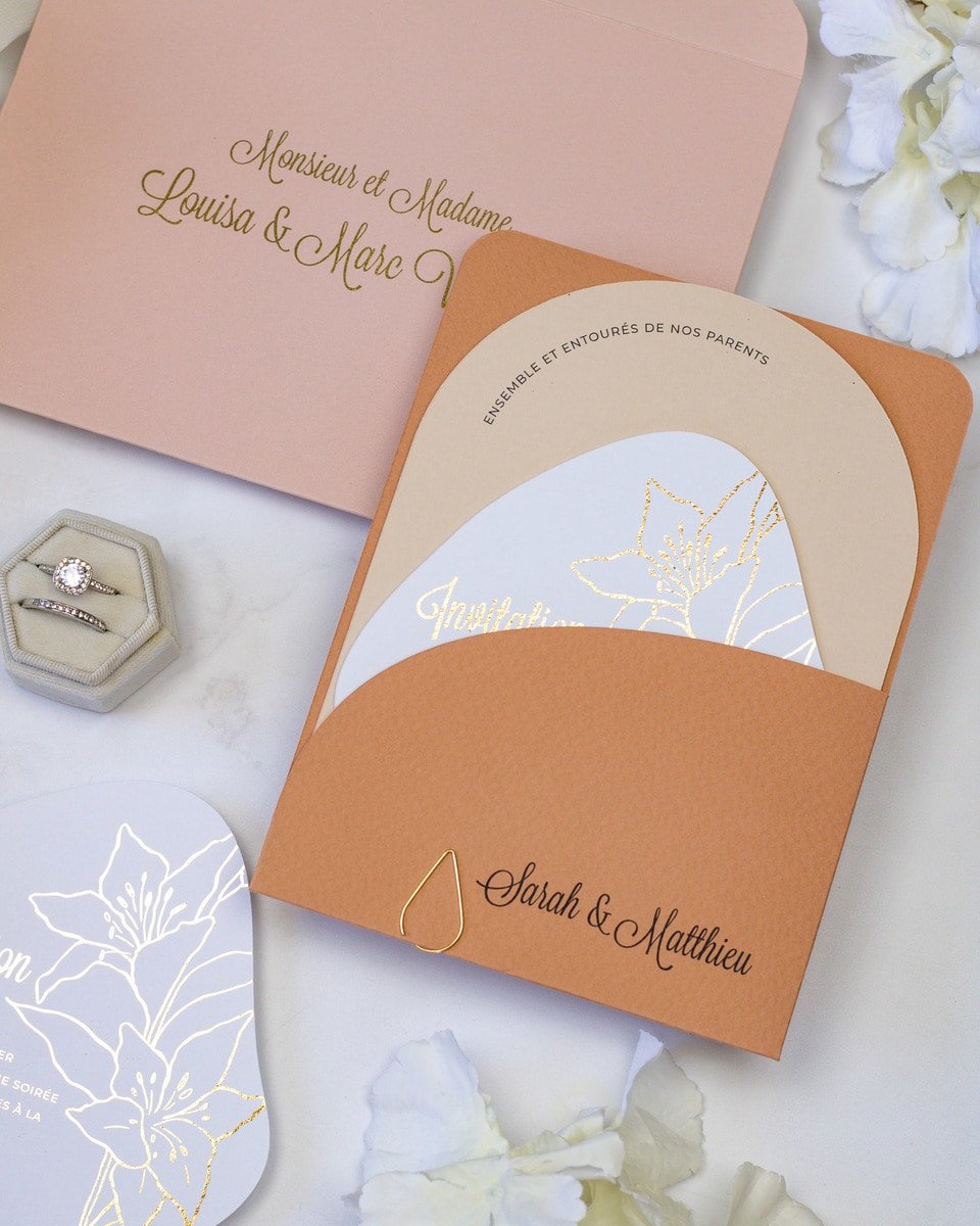 Coeur - Echantillon - Faire - part - Luxe Carterie Studio