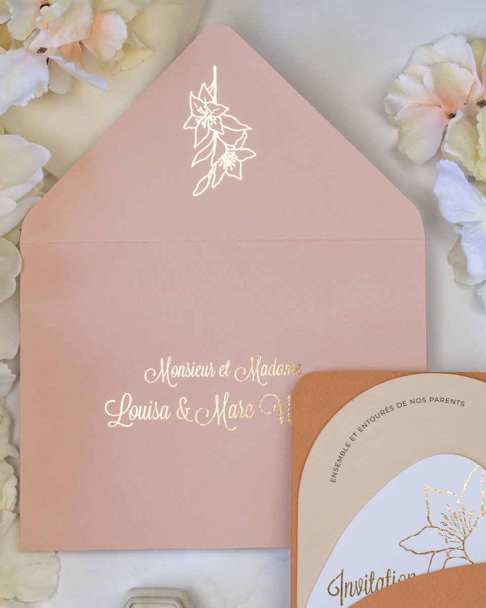 Coeur - Echantillon - Faire - part - Luxe Carterie Studio