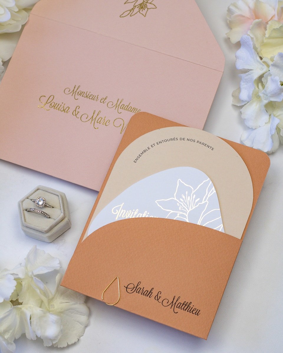 Coeur - Echantillon - Faire - part - Luxe Carterie Studio