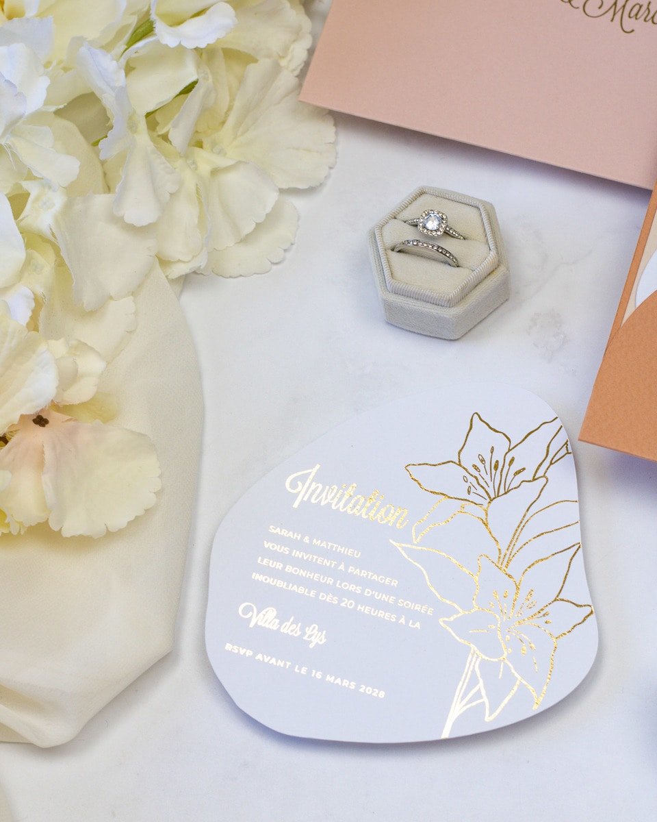 Coeur - Echantillon - Faire - part - Luxe Carterie Studio
