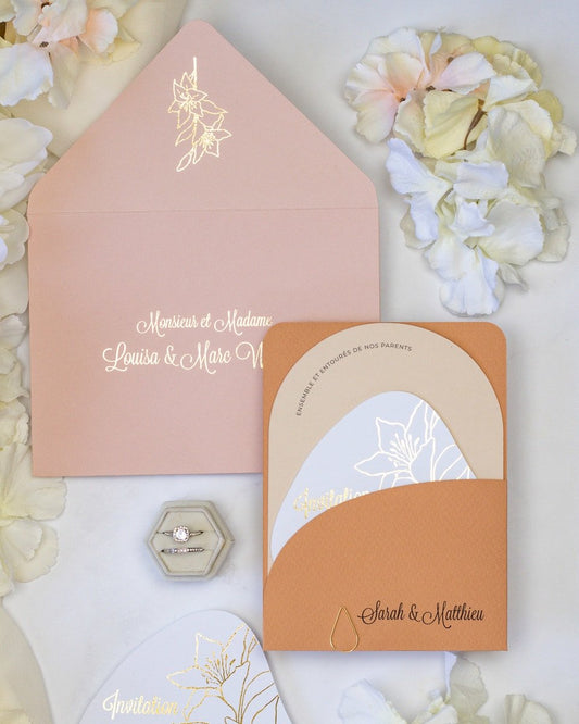 Coeur - Echantillon - Faire - part - Luxe Carterie Studio