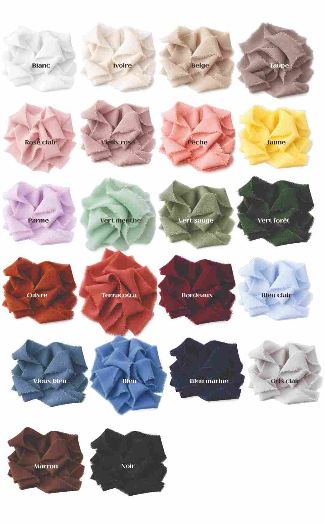 Cora - Ruban mousseline Marque - place - Marque - place - Luxe Carterie Studio
