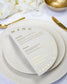 "Cria" - Menu de mariage chic et élégant avec dorure or pour réception de mariage – Papeterie de mariage - Wedding stationery - Création Luxe Carterie Studio