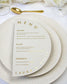 "Cria" - Menu de mariage chic et élégant avec dorure or pour réception de mariage – Papeterie de mariage - Wedding stationery - Création Luxe Carterie Studio