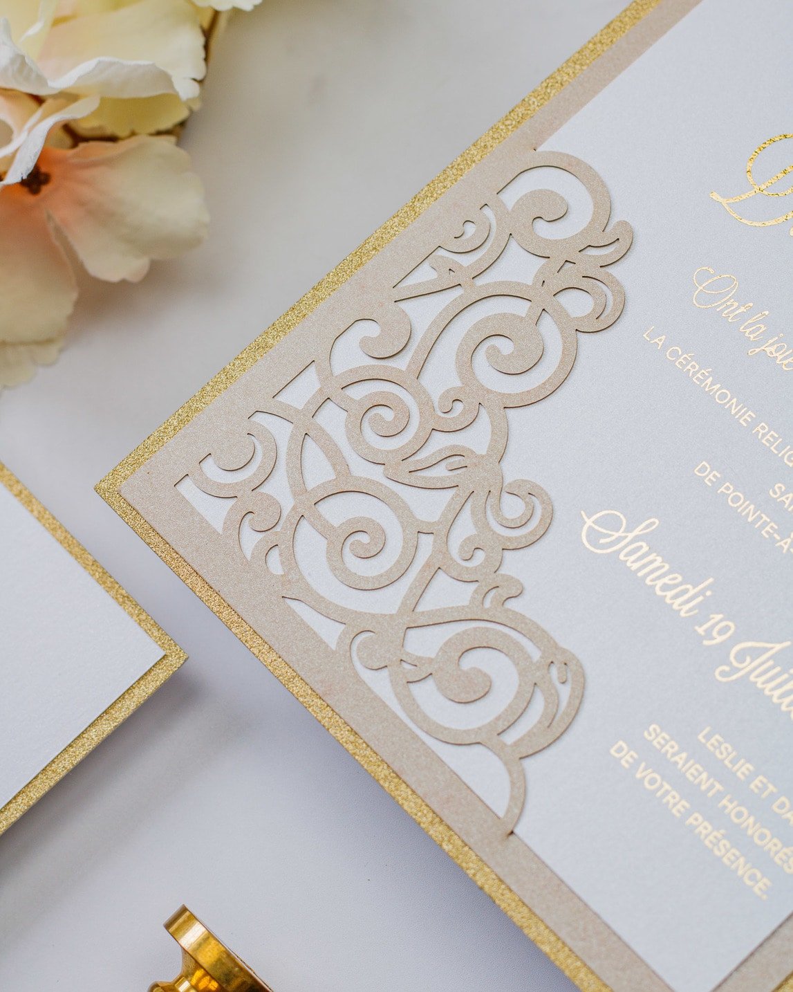 Dahlia - Faire - part - Faire - part seul - Sans enveloppe - Luxe Carterie Studio