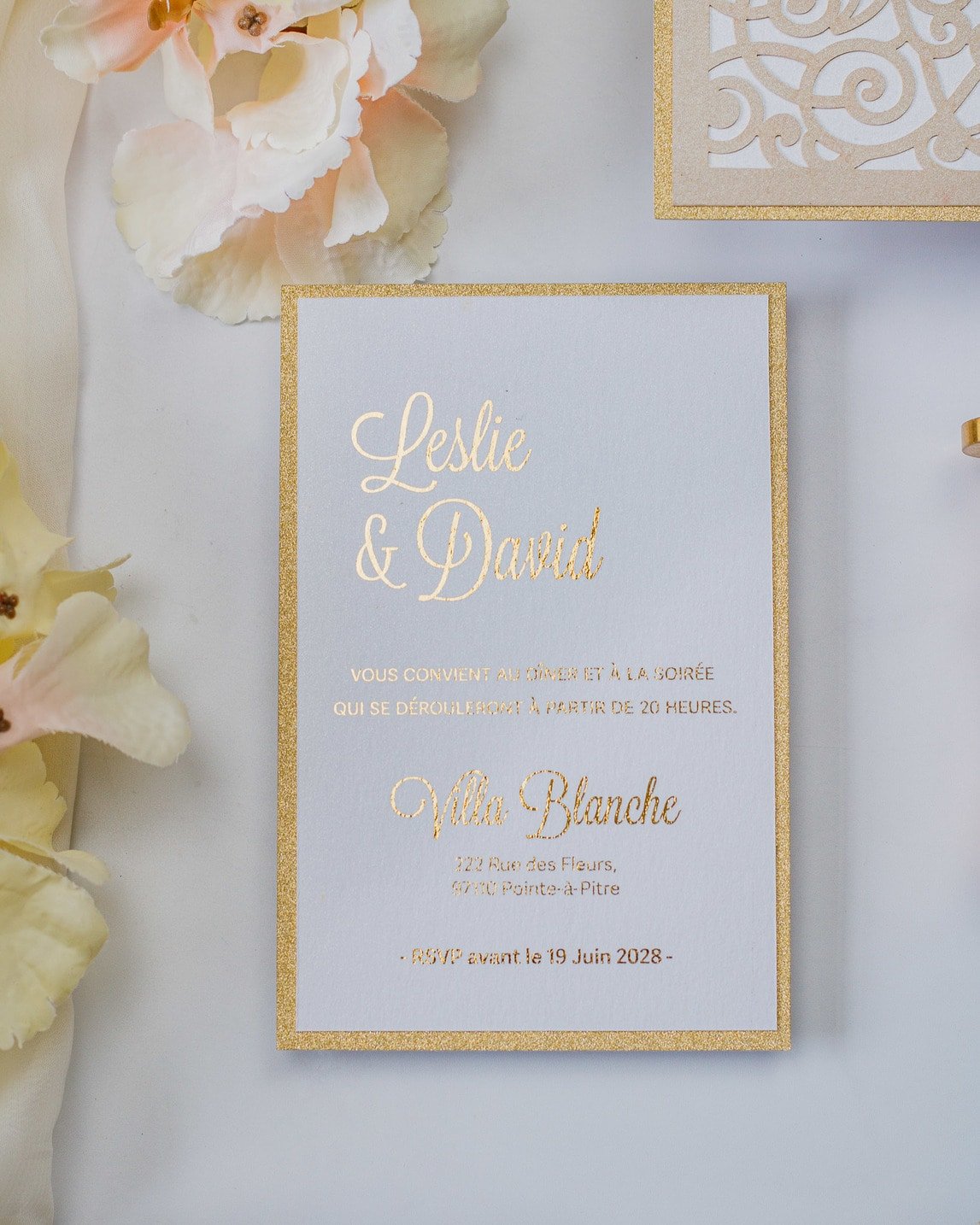 Dahlia - Faire - part - Faire - part seul - Sans enveloppe - Luxe Carterie Studio