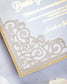 "Dahlia" - Faire-part de mariage laser cut élégant et romantique avec dorure or - Wedding stationery - Création Luxe Carterie Studio