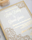 "Dahlia" - Faire-part de mariage laser cut élégant et romantique avec dorure or - Wedding stationery - Création Luxe Carterie Studio