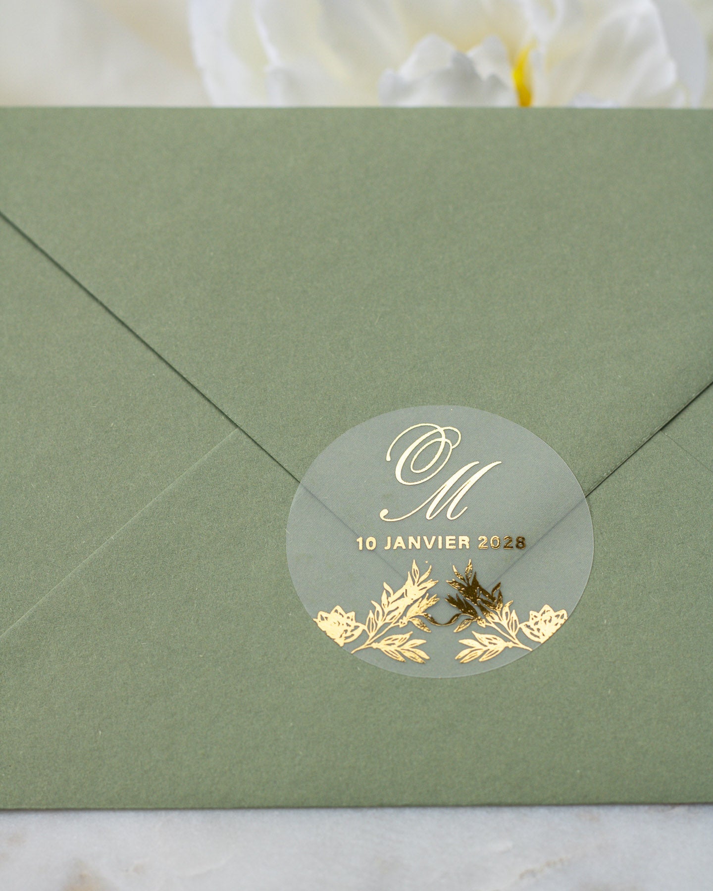 Dania - Sticker (lot de 15) - Stickers étiquettes - 4 cm - Lot de 15 - Luxe Carterie Studio