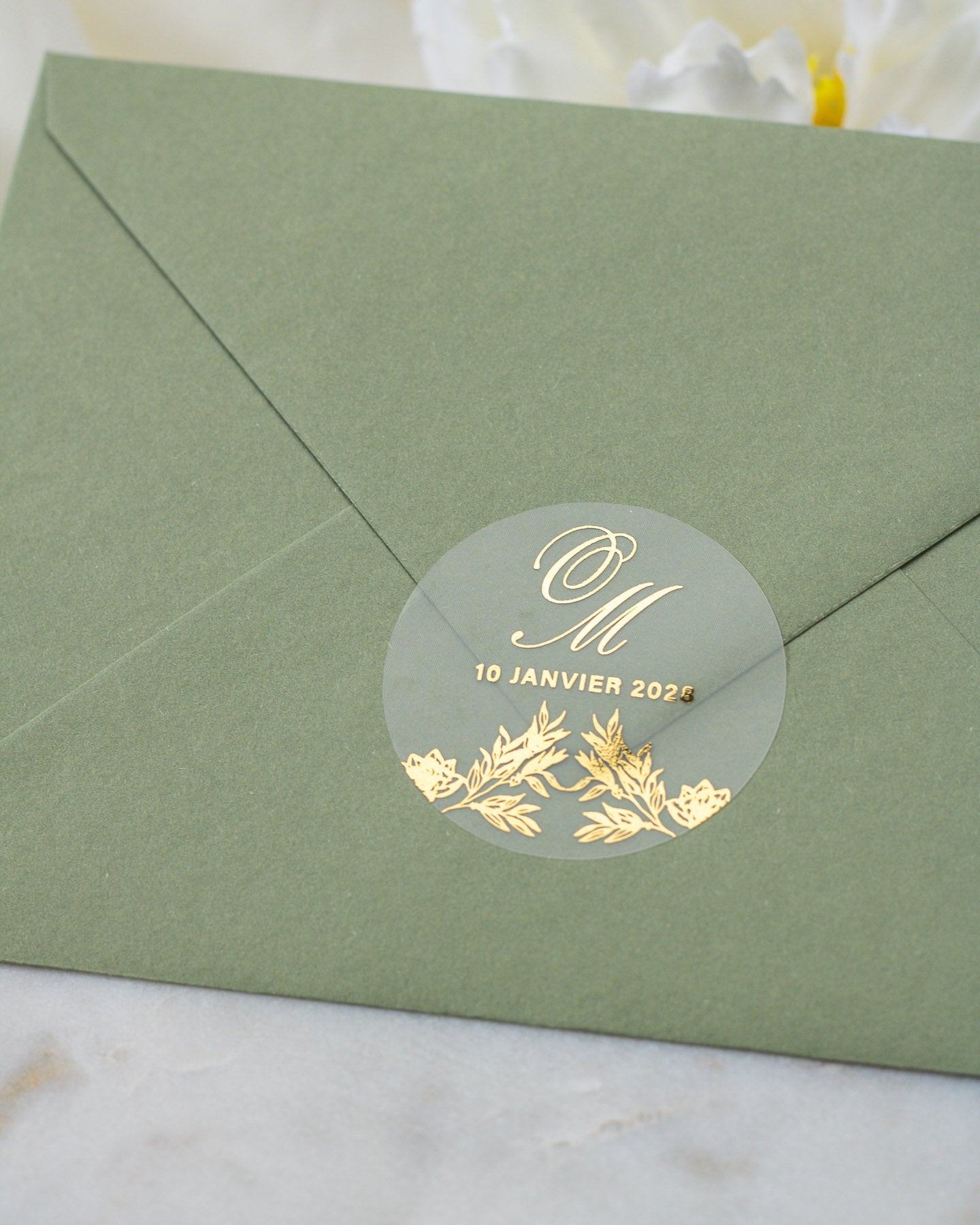 Dania - Sticker (lot de 15) - Stickers étiquettes - 4 cm - Lot de 15 - Luxe Carterie Studio