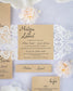 "Délicate" - Faire-part de mariage laser cut élégant et romantique avec dorure or - Wedding stationery - Création Luxe Carterie Studio