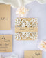"Délicate" - Faire-part de mariage laser cut élégant et romantique avec dorure or - Wedding stationery - Création Luxe Carterie Studio