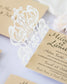 "Délicate" - Faire-part de mariage laser cut élégant et romantique avec dorure or - Wedding stationery - Création Luxe Carterie Studio